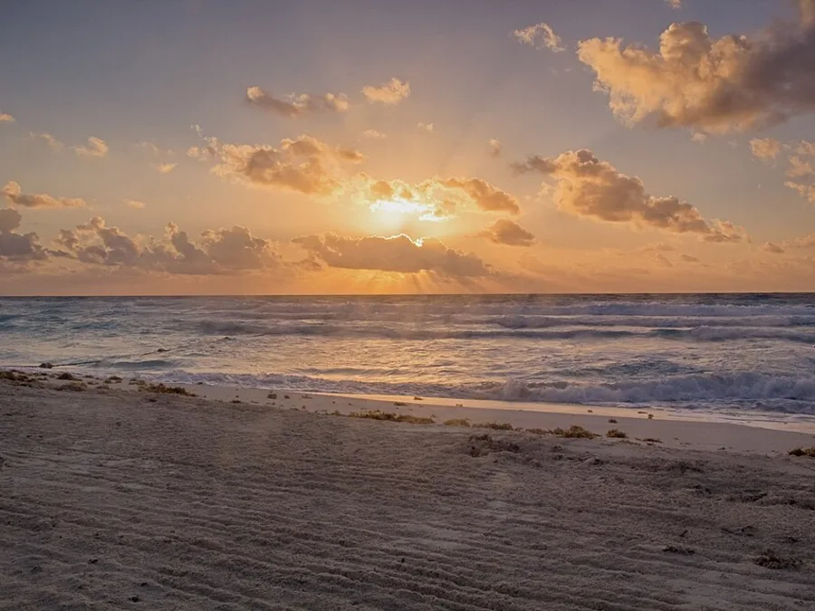 Sunrise over the ocean
