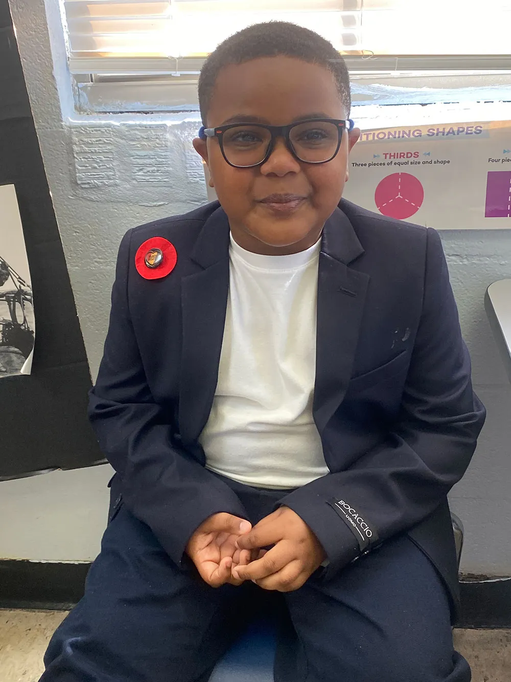 Wax museum participant
