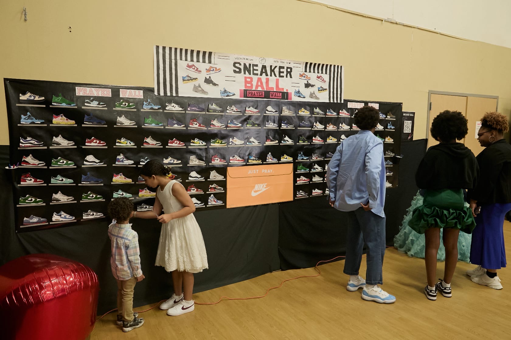 Youth enjoying activities at the Sneaker Ball
