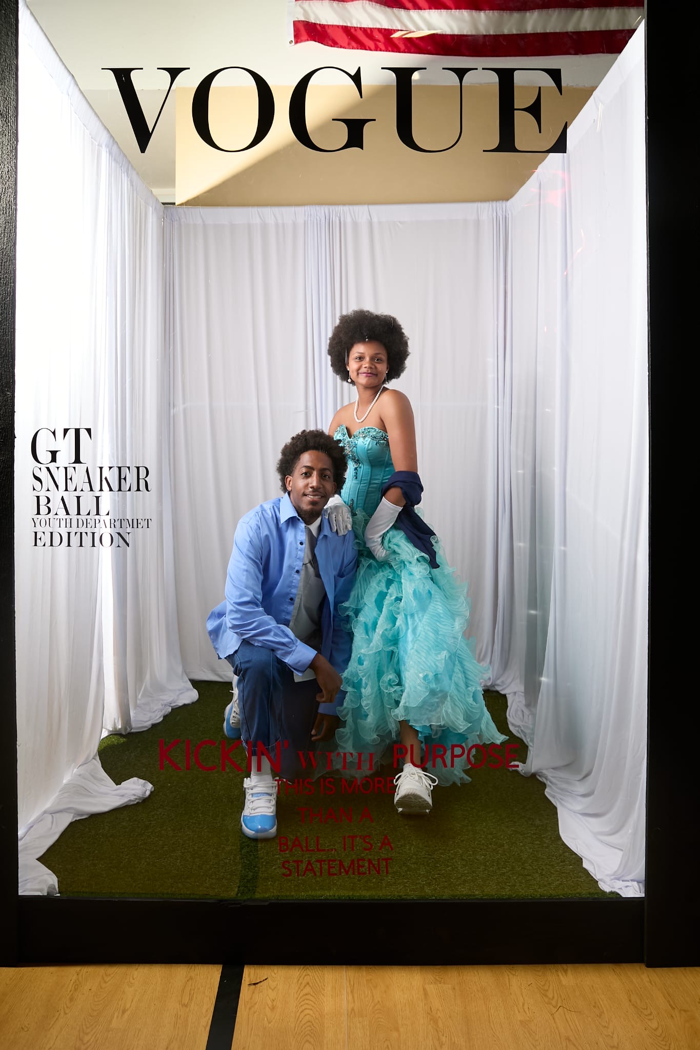 Young people connecting at the Sneaker Ball